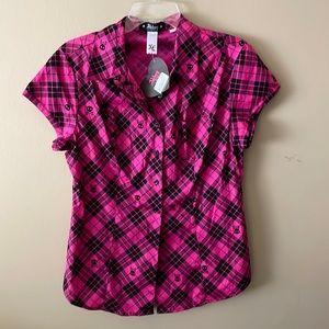 Abby Dawn juniors short sleeve cotton blouse XL  - NWT